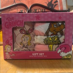The Grinch Pink Mug and Sock Set